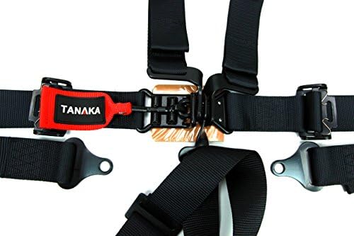 Tanaka Black Serisi Mandal ve Bağlantı 5 Noktalı Emniyet Kemeri Seti, Ultra Konforlu Ağır Hizmet Tipi Omuz Pedleri ile (bir