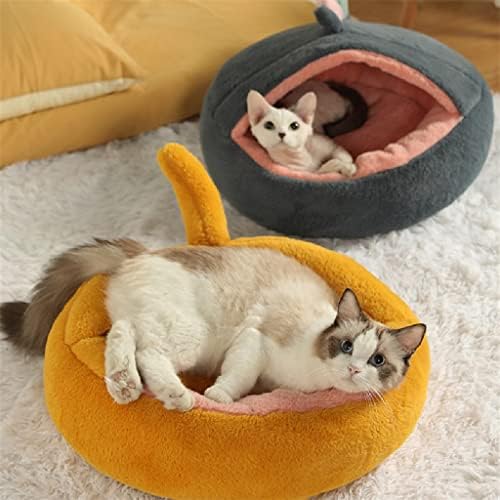 HLMSKD Kediler Evi Yumuşak Pet Yatak Kulübesi Köpek Kediler Kış Sevimli Peluş Köpek Yastık Taşınabilir Uyku Tulumu