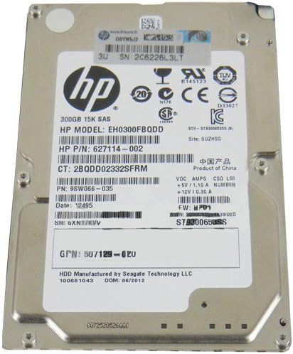 HP 300 GB 6G SAS 15 K 2.5 İNÇ SC KBB HDDG8 (652611-B21) -