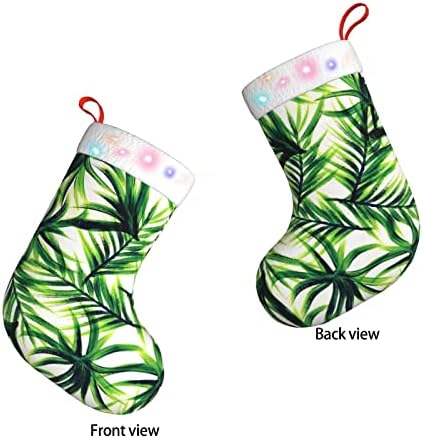 Gubndın Palmiye Ağacı Yeşil Yapraklar Led Noel Çorap Gece lambası Süs Örme Dekorasyon hediye keseleri Çocuklar için Parti Aksesuar