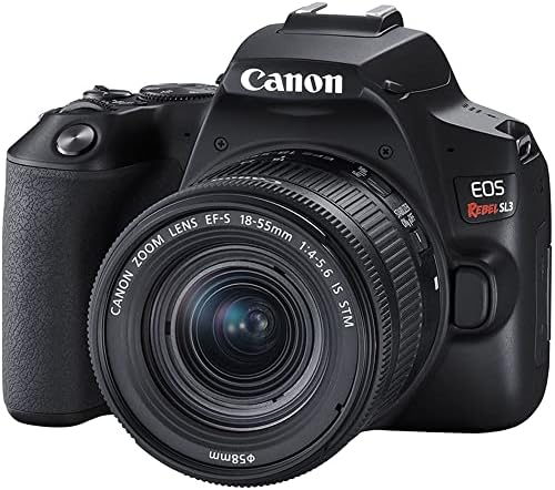 Canon EOS Rebel SL3 DSLR Kamera ile 18-55mm Lens (Siyah) (3453C002) + 64 GB Hafıza Kartı + Renk Filtre Kiti + Kılıf + Filtre