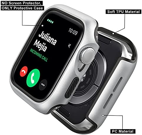 3 Paket Apple Watch Case 40mm Serisi 6 5 4 SE için Uyumlu, Çift Katmanlı Renk Serbestçe Değiştirilebilir Kılıf Koruyucu Kapak