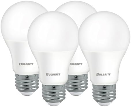Bulbrite LED A19 Kısılabilir Olmayan Orta Vidalı Taban (E26) Ampul, 60 Watt Eşdeğeri, 4000K, 4 Adet