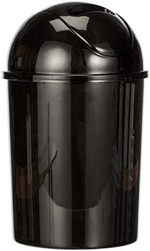 RİDDER Eco 2011601 Salıncak Kapaklı Çöp Kutusu Beyaz, Polipropilen (PP), Siyah, yakl. Ø 19 x 31 cm