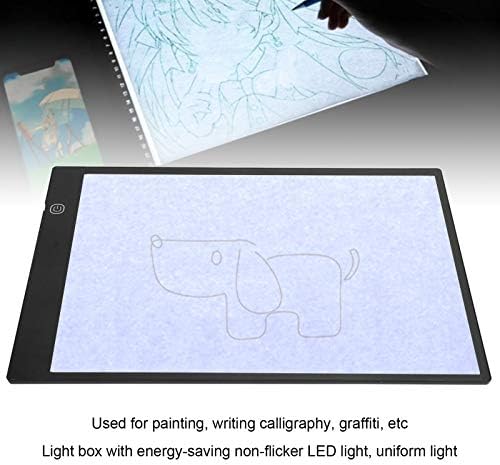 LED ışık kurulu, USB Arayüzü Çizim Kutusu Aracı Sanatçılar için Çizim için USB kablosu ile Ayarlanabilir Yüksek Parlaklık Üç