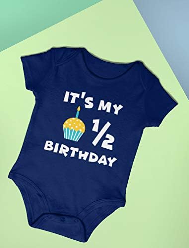 Yarım Doğum Günü Kıyafeti Erkek Bebek Kız 1/2 doğum günü hediyesi Bebek Bodysuit