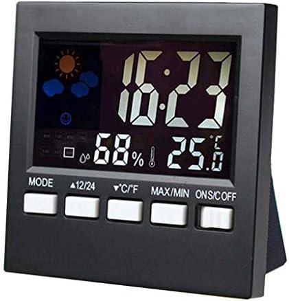 FENXİXİ oda termometresi-Kapalı Ev Sıcaklık ve Nem Ölçer Elektronik Termometre Higrometre ile çalar saat