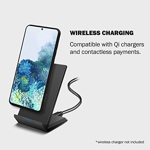 Crong Renk Kapak Premium Sıvı Silikon samsung kılıfı Galaxy S20 + Mikrofiber Astar ile Uyumlu Qi Kablosuz Şarj/kablosuz şarj