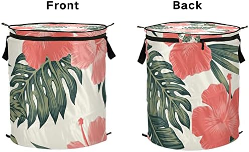 senya Çamaşır Sepetleri Hawaii Tropikal Çiçek Çamaşır Sepetleri Katlanır Depolama Sepeti Sepet (6cr1a)