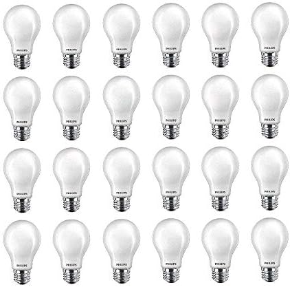 Philips LED A19 Ampul, Kısılamaz, 800 Lümen, Yumuşak beyaz ışık( 2700 K), 10 W = 60 W, E26 Taban, 24 Paket