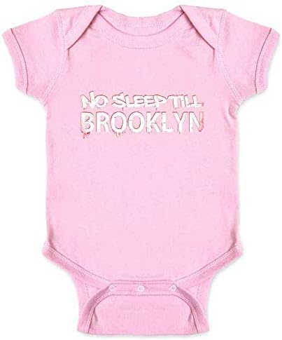 Brooklyn Graffiti NYC Bebek Erkek Bebek Kız Bodysuit Kadar uyku yok