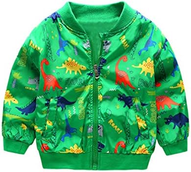 EISHOW Çocuklar Bebek Erkek Uzun Kollu Dinozor Güz Coat Dış Giyim Bebek Yürüyor Hoodie Kapşonlu Zip-up Ince Ceket Elbise…
