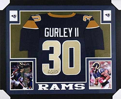 Todd Gurley, Los Angeles Rams 35x43 Çerçeveli Jersey (PSA Hologramı) Yıldızı RB'Yİ İmzaladı